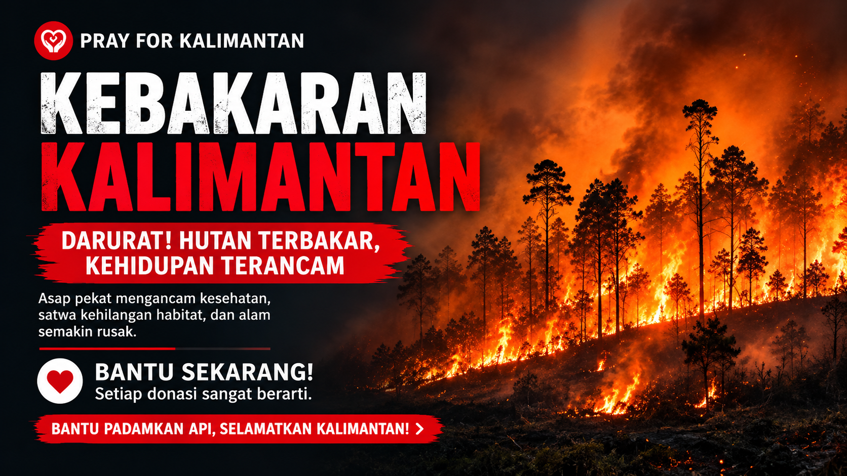 DARURAT! Bantu Warga Kalimantan Hadapi Asap dan Kekeringan